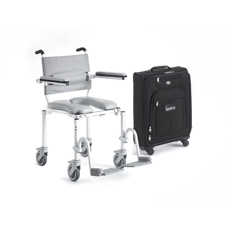 Nuprodx Multichair Portable Wheeled Shower/commode Chair with Case - Mc4000tx