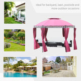 Outsunny 11.5’ Steel Outdoor Patio Gazebo Canopy - 84C-088WR