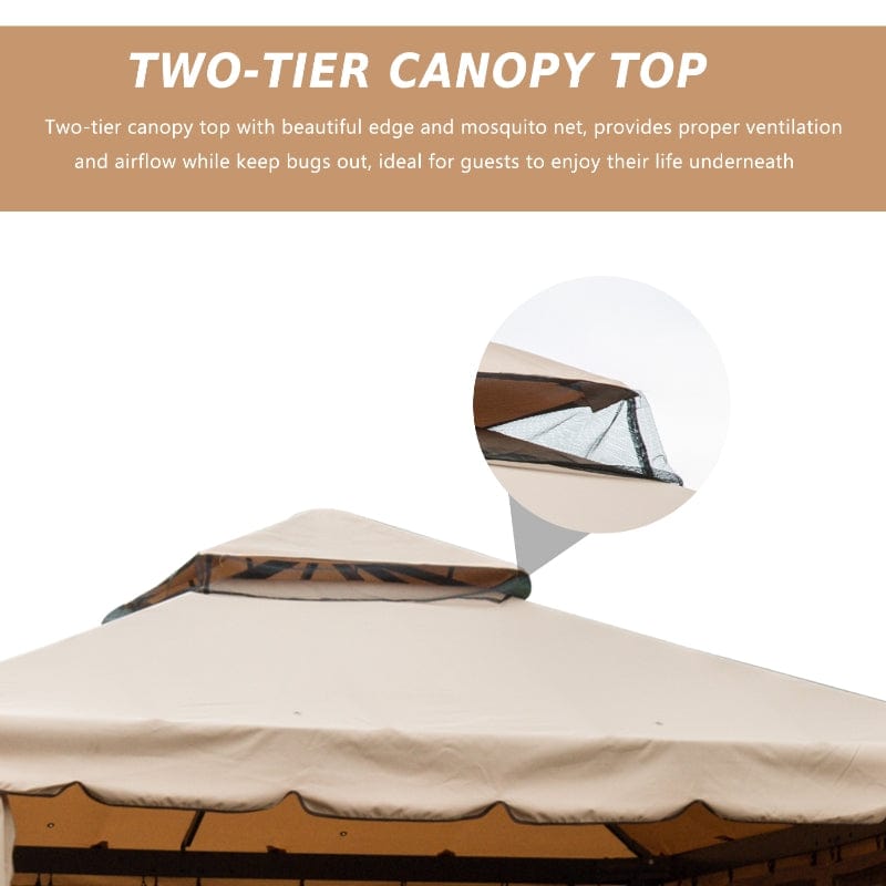 Outsunny 10' x 10' Two-Tier Outdoor Event Canopy - 84C-051