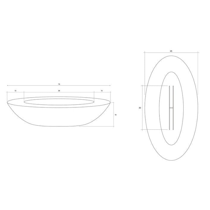 Prism Hardscapes 79" X 45" Ovale Fire Bowl Free Cover - Ph-707-4lp_ddd1