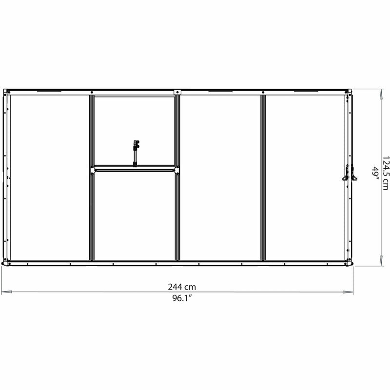 Palram - Canopia Hybrid Lean-to Greenhouse | 4 x 8