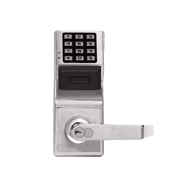 Alarm Lock Trilogy - Digital PROX Lever Set - Networx - IClass - Wireless & Ethernet Feature - 26D - Satin Chrome - ALL-PDL8200ICWUSD-S