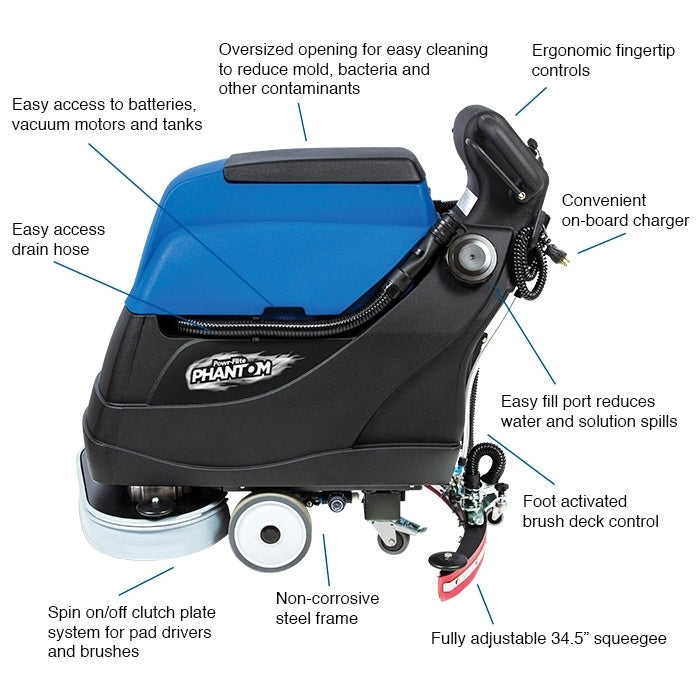 Powr-Flite Phantom Automatic Scrubber - PFS32