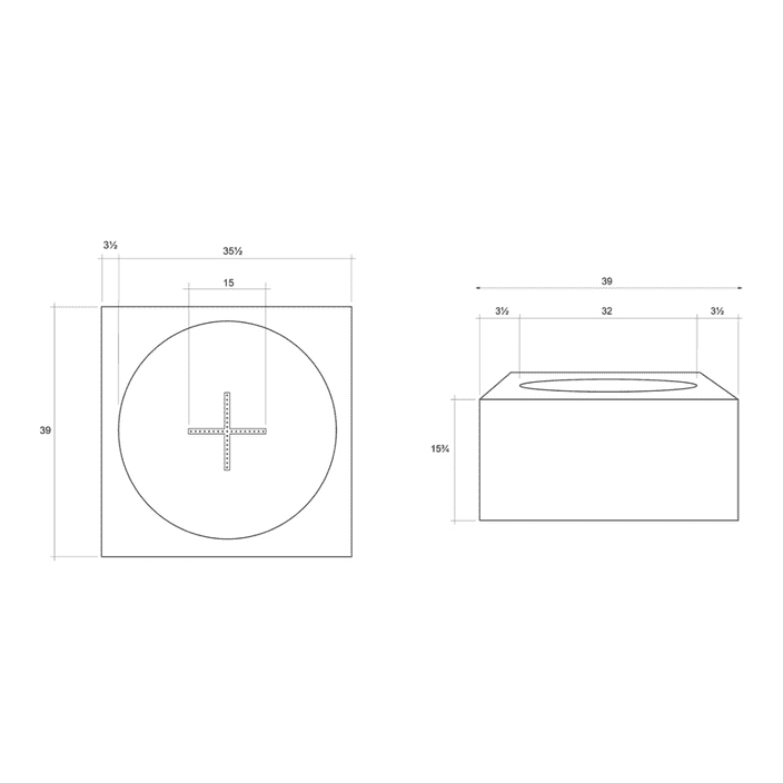 Prism Hardscapes Piazza Fire Table Free Cover - Ph-705-4ng