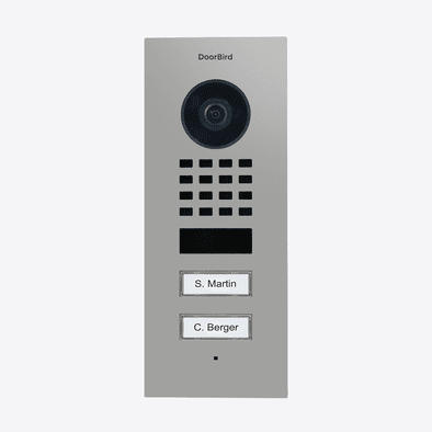 DoorBird D1102V Flush-Mount IP Video Door Station in White Aluminium, RAL 9006 - 423878952