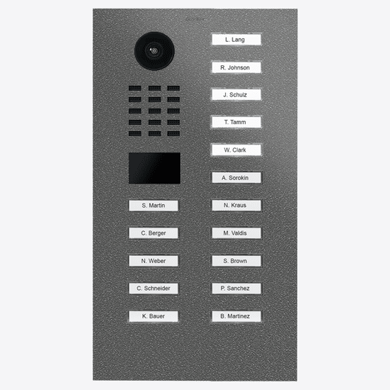 DoorBird D2116V IP Video Door Station, 16 Call Buttons in DB 703, Stainless Steel - 423909977