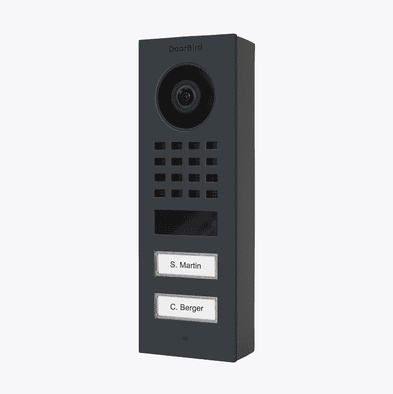 DoorBird D1102V Surface-Mount IP Video Door Station in Anthracite Grey, RAL 7016 - 423900622