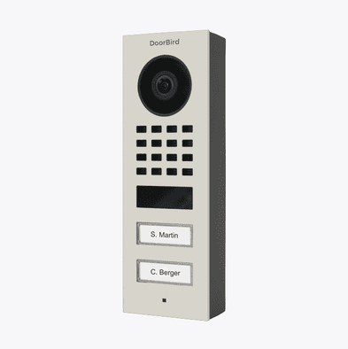 DoorBird D1102V Surface-Mount IP Video Door Station in Grey White, RAL 9002 - 423878587