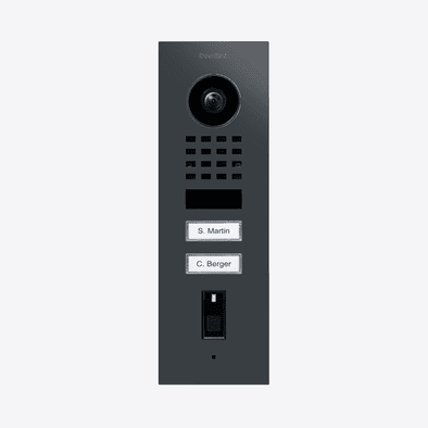 DoorBird D1102FV Fingerprint 50 Flush-Mount IP Video Door Station in Anthracite Grey, RAL 7016 - 423900585