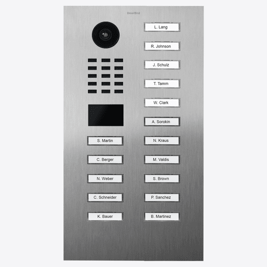 DoorBird D2116V IP Video Door Station, 16 Call Buttons in Stainless Steel V2A - 423867147