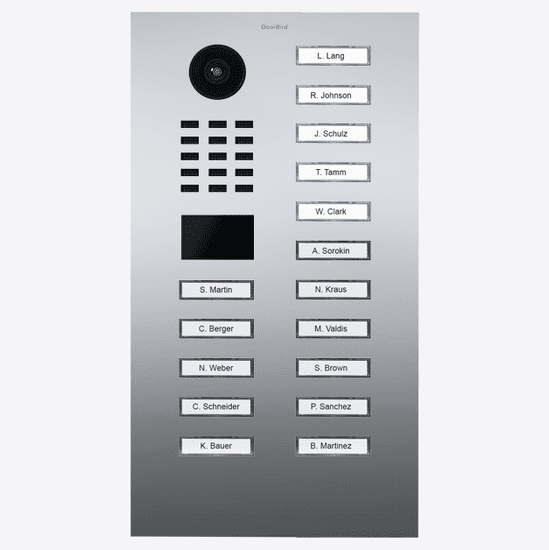 DoorBird D2116V IP Video Door Station, 16 Call Buttons in Chrome - 423909953