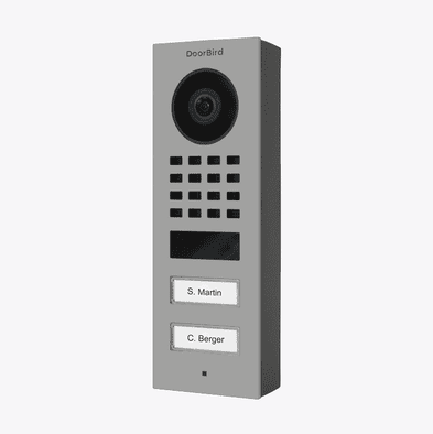 DoorBird D1102V Surface-Mount IP Video Door Station in White Aluminium, RAL 9006 - 423878594