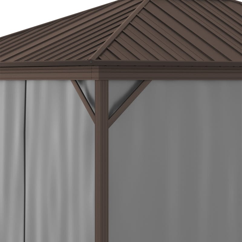 Outsunny 10x12 Hardtop Gazebo with Aluminum - 84C-095CG