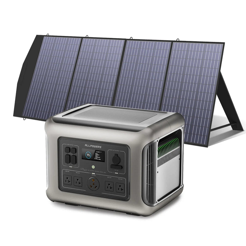 ALLPOWER Solar Generator Kit 2500W R2500 + SP027 100W Solar Panel