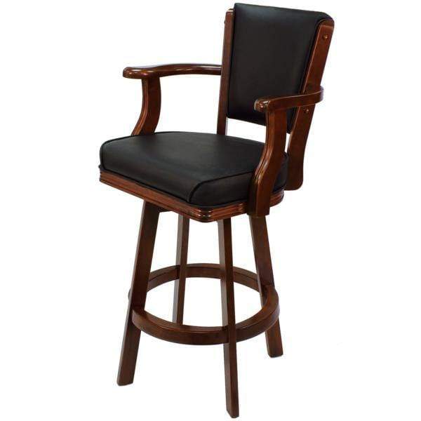 Ram Game Room Swivel Barstool with Arms-English Tudor - BSTL2 ET