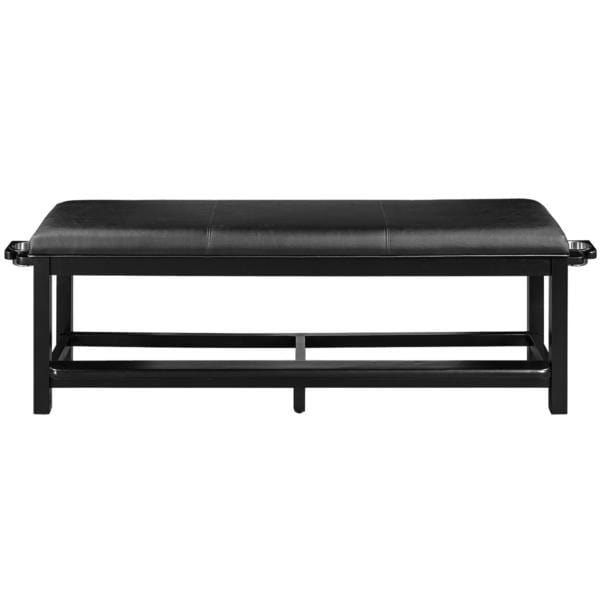 Ram Game Room Spectator Storage Bench-Black - SBENCH BLK