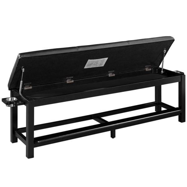 Ram Game Room Spectator Storage Bench-Black - SBENCH BLK