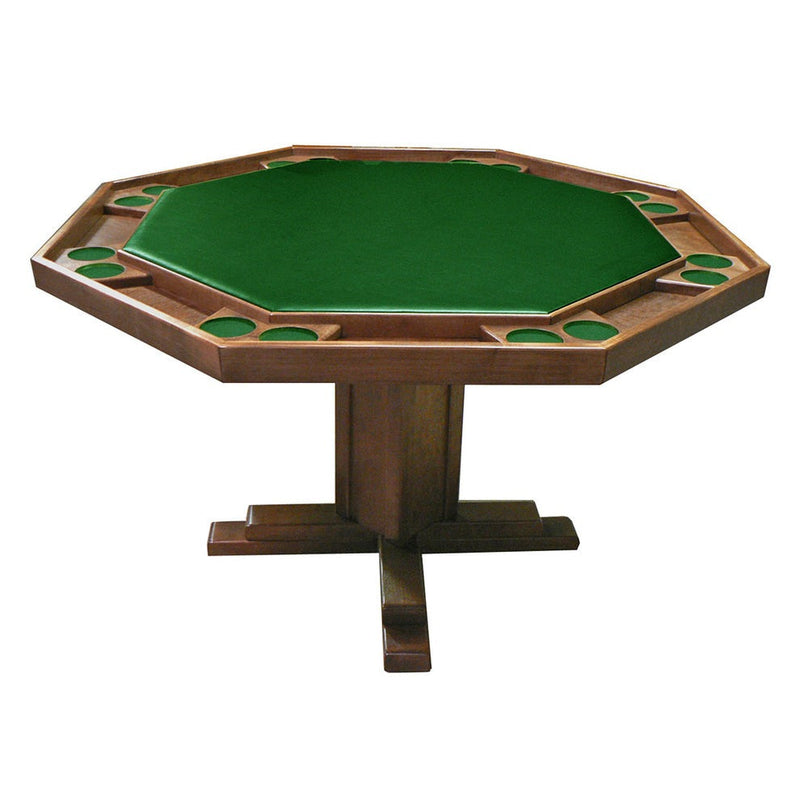 Kestell 52" Octagon Custom Poker Card Table Oak Wood - 98