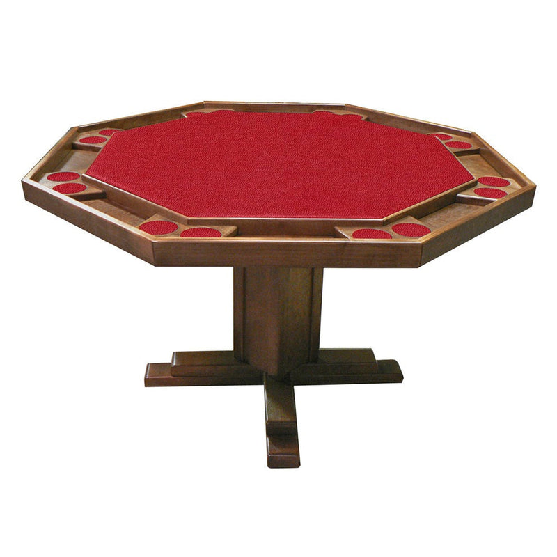 Kestell 52" Octagon Custom Poker Card Table Oak Wood - 98