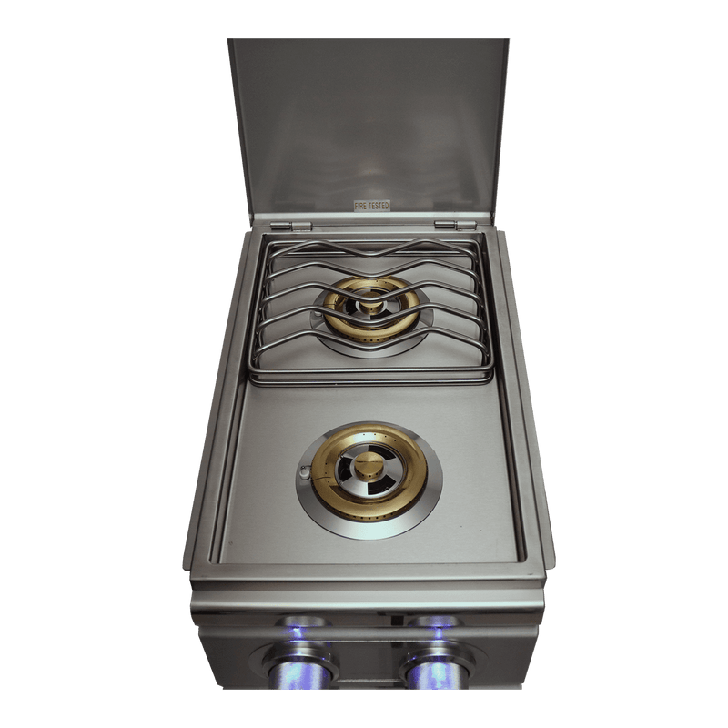 Renaissance Cooking Systems Cutlass Pro Double Side Burner Slide-in W/Blue LED RDB1EL