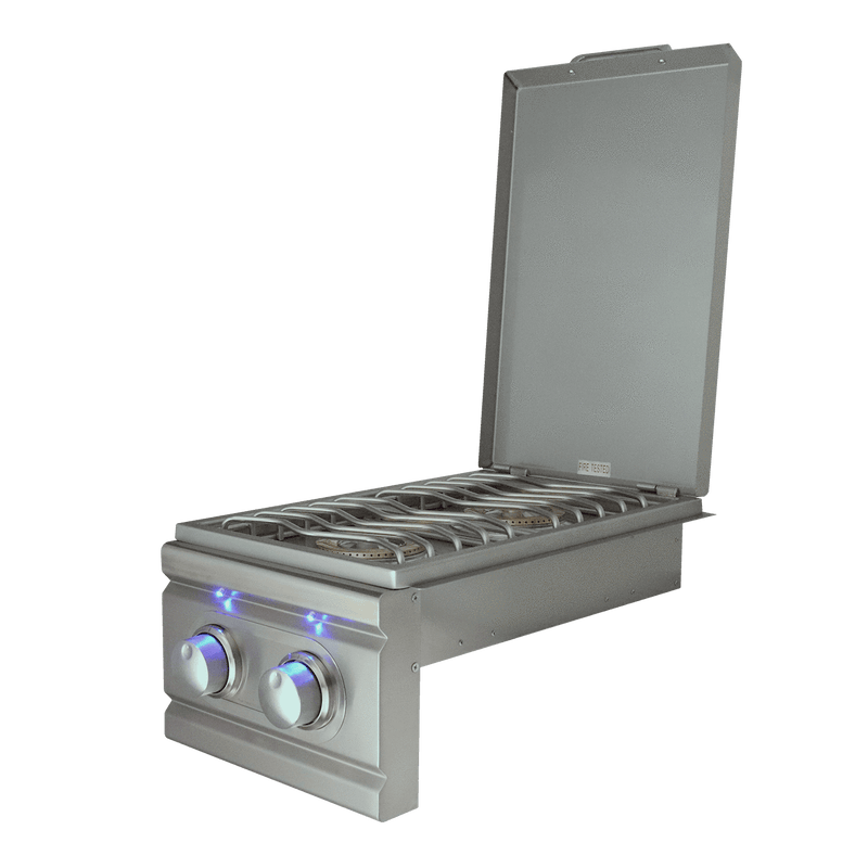 Renaissance Cooking Systems Cutlass Pro Double Side Burner Slide-in W/Blue LED RDB1EL