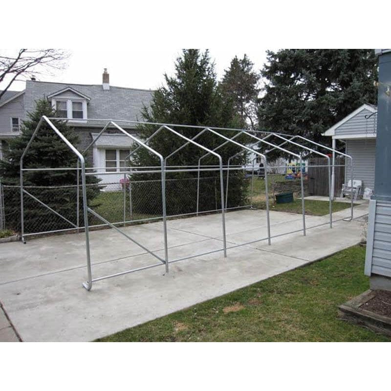 Rhino Shelter Extended Garage House Style 12’W x 24’L x 8’H - GA122408HGN