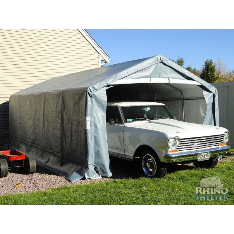 Rhino Shelter Garage 12’W x 20’L x 8’H House Style - GA122008HGN