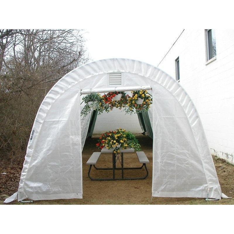 Rhino Shelters Greenhouse Round Style 12’W x 20’L x 8’H - GH122008R