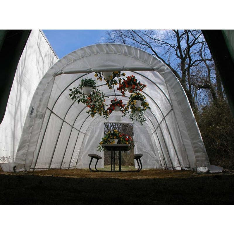 Rhino Shelter Greenhouse Round Style 14’W x 24’L x 10’H - GH142410R