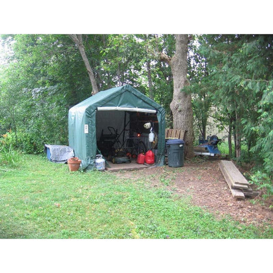 Rhino Shelter Storage Shed 8’W x 8’L x 8’H House Style - SH080808HGN