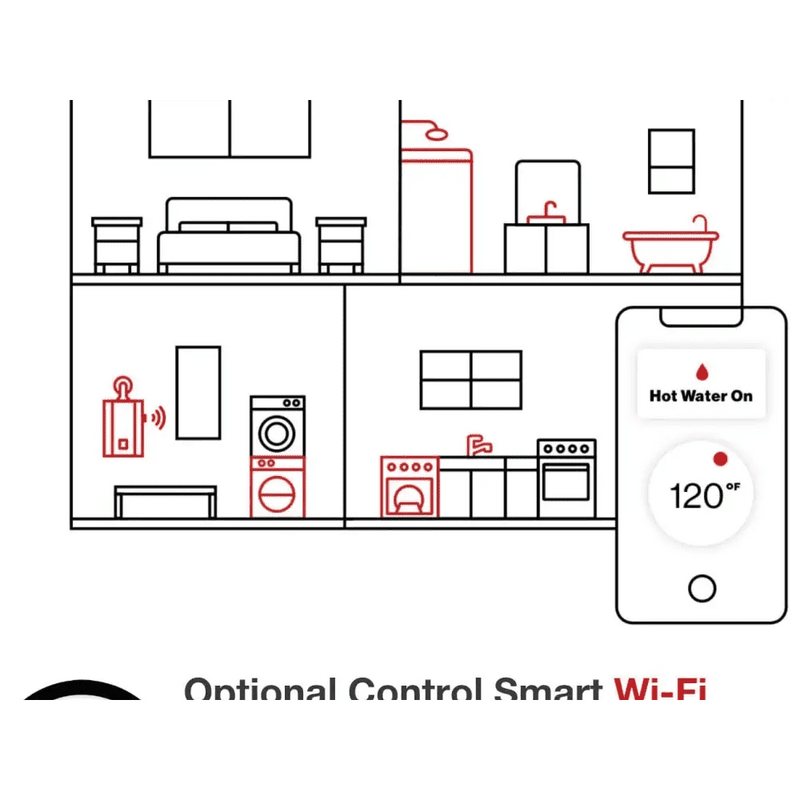 Rinnai SE+ 9 GPM Outdoor Condensing Tankless Water Heater with Smart-Circ™ - LP