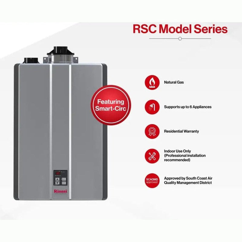 Rinnai SE+ 11 GPM Indoor Condensing Tankless Water Heater with Smart-Circ™ - LP - RSC199iP