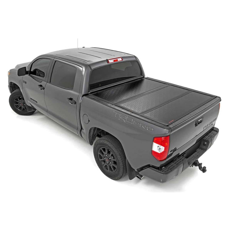 Rough Country Low Profile Tri-Fold Hard Bed Cover | 2002-2021 Toyota Tundra - 47414550