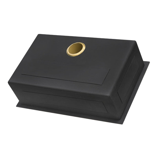 Ruvati Terraza 30-inch Undermount Satin Brass Matte Gold Stainless Steel Kitchen Sink 16 Gauge Single Bowl - RVH6300GG