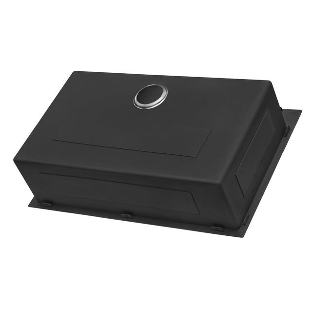 Ruvati Terraza 33 x 22 inch Gunmetal Black Stainless Steel Drop-in Topmount Kitchen Sink 16 Gauge Single Bowl - RVH5005BL