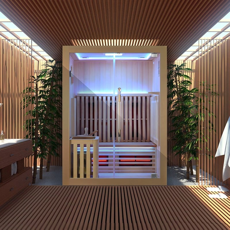 Sauna Hammam Sauna Combi Boreal® Elegance 2 - 150x125 Infrared + Steam: Full spectrum + traditional sauna - MK530177992