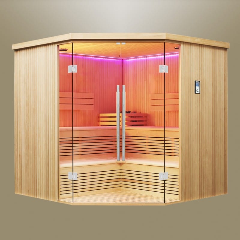 Sauna Hammam BOREAL® EVASION CLUB PRO 214C CORNER SAUNA - 5 TO 7 PLACES - 214*214*210 - PREORDER JULY2023