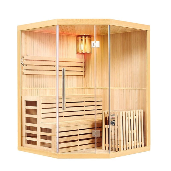 Sauna Hammam FINNISH CORNER SAUNA NORDICA® VAPEUR V34 3-4 PLACES - 150 X 150 X H.200 - MK51561883