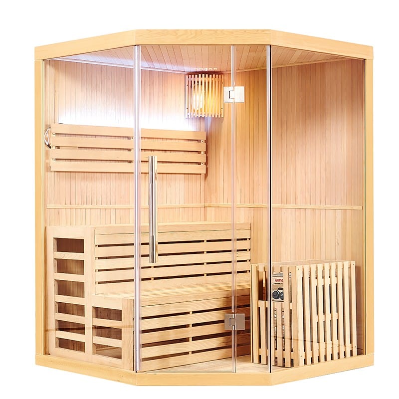 Sauna Hammam FINNISH CORNER SAUNA NORDICA® VAPEUR V34 3-4 PLACES - 150 X 150 X H.200 - MK51561883