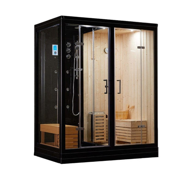 Sauna Hammam SAUNA SHOWER HAMMAM BOREAL® SH180-D BLACK RIGHT - MK53016874