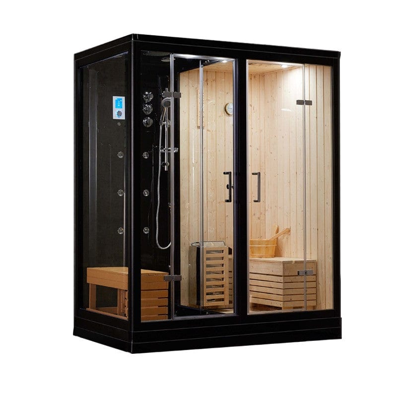 Sauna Hammam SAUNA SHOWER HAMMAM BOREAL® SH180-D BLACK RIGHT - MK53016874