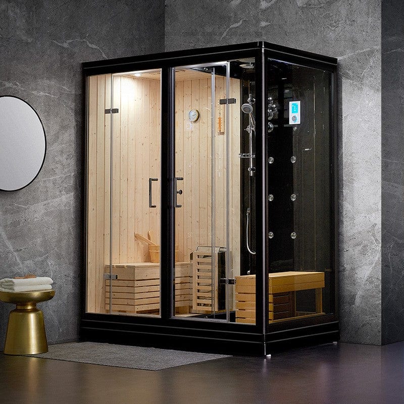 Sauna Hammam SAUNA SHOWER HAMMAM BOREAL® SH180-G BLACK LEFT - MK53016875