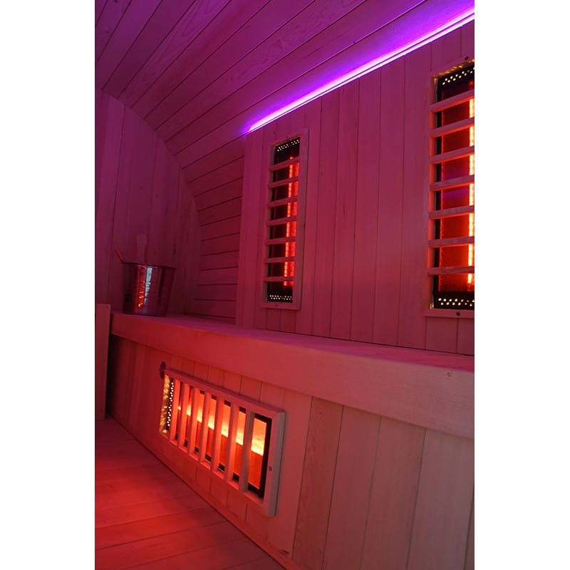 Sauna Hammam OUTDOOR INFRARED SAUNA IN RED CEDAR BOREAL® TRC IR CONCEPT - BARREL BARREL 180 * 180 - MK53019752