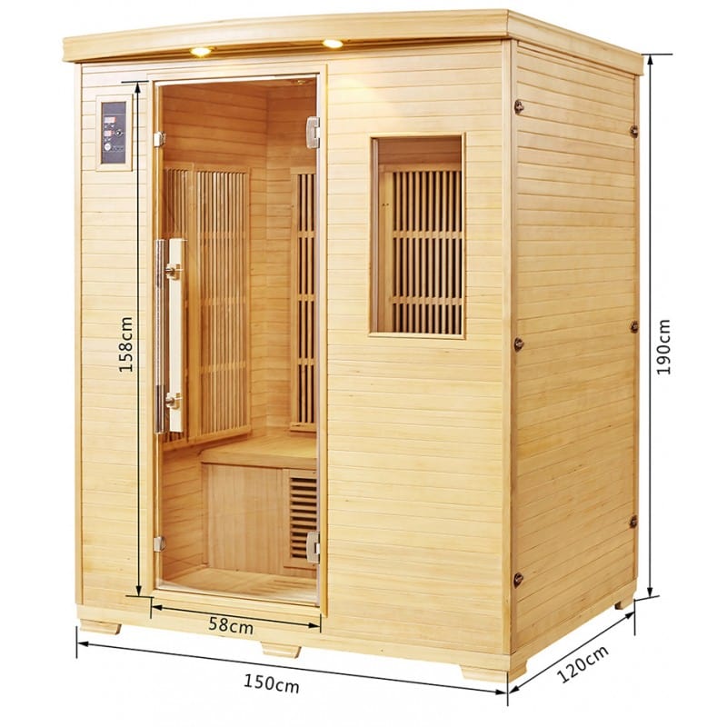 Sauna Hammam NORDICA® CARBONE IR3 INFRARED SAUNA 3 PLACES - 150X120 - MK51562038