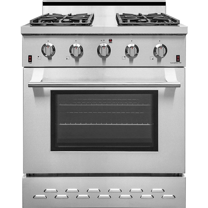 NXR 30 in. Natural Gas Range and Under Cabinet Range Hood Package, - SC3055EHBD