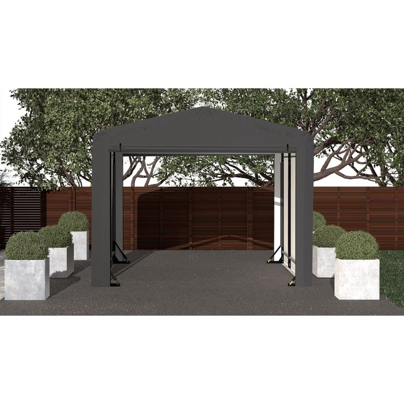 ShelterLogic | ShelterTube Wind and Snow-Load Rated Garage 10x14x8 Gray