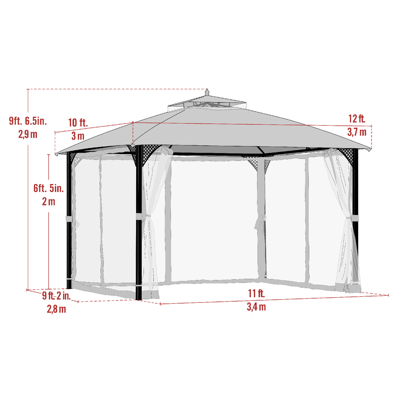 ShelterLogic | Cypress Gazebo 10x12 Bronze