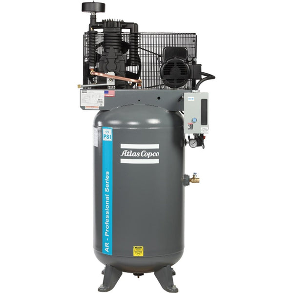 Atlas Copco 5HP, 14 CFM, 80 Gallon AR Professional Series Air Compressor 230V 3PH - AR5-P49-TS-80GV 230/3