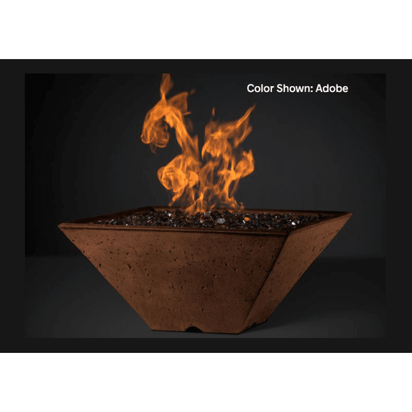 Slick Rock Concrete Ridgeline Square Fire Bowl with Match Ignition - KRL22SMNG