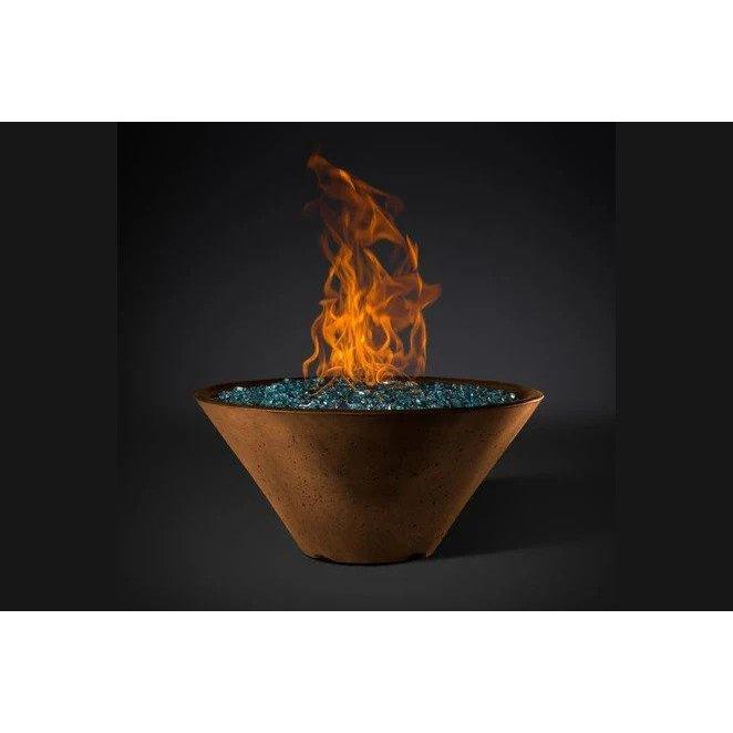 Slick Rock Concrete Ridgeline Conical Fire Bowl with Electronic Ignition - KRL22CEING